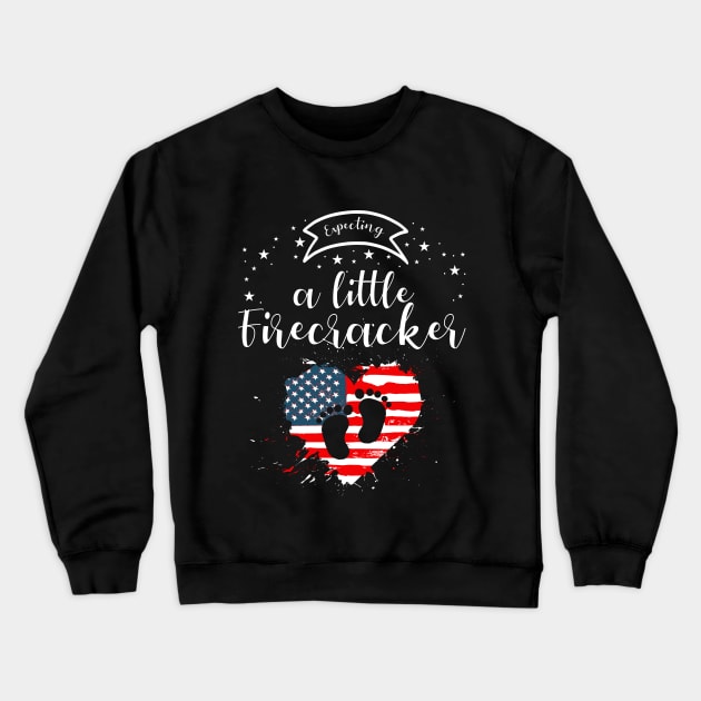 expecting Little firecracker Crewneck Sweatshirt by MarYouLi